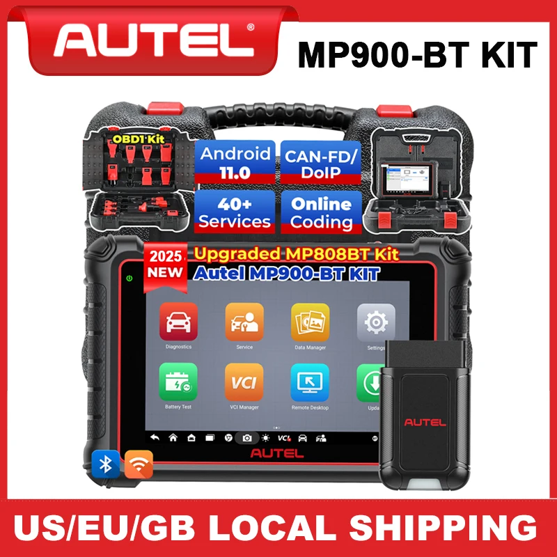 Autel MaxiPRO MP900-BT KIT outil de diagnostic MP900BT DoIP CANFD ECU codage scanner automobile bidirectionnel PK MP808BT PRO 1