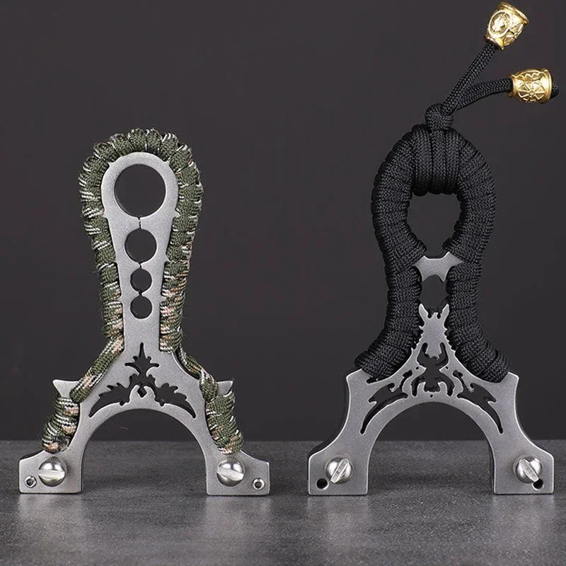 High-precision Slingshot Laser Stainless Steel Slingshot 8020 Metal Flat Rubber Band Outdoor Fast Pressure Shooting Accessories Hunting slingshot
