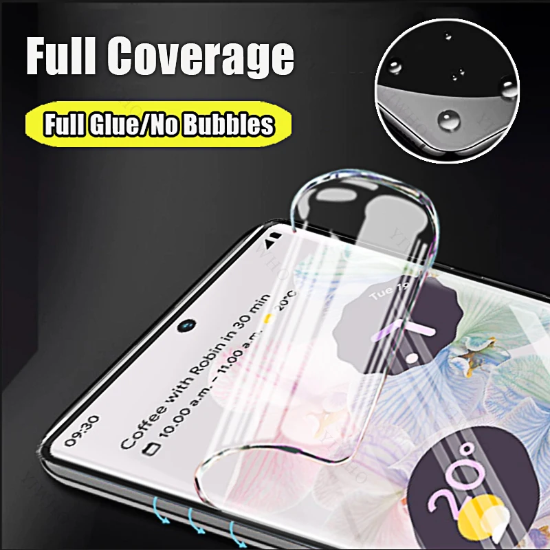 Transparent Soft Hydrogel Screen Protector Film - 4-Pack
