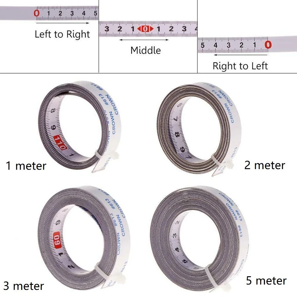 Self Adhesive Metric Miter Track Tape Measure Scale Ruler Adhesive Backed Tape Measure Metric Scale Rust-Proof Ruler woodworking tools