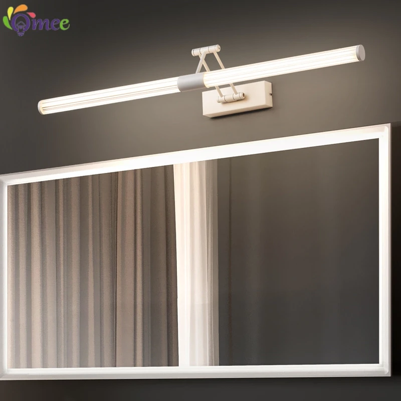 Led Mirror Lights Wall Lamps Bathroom Waterproof White Black LED Flat Lamp Modern Indoor Wall lamp Bathroom Lighting Make Up