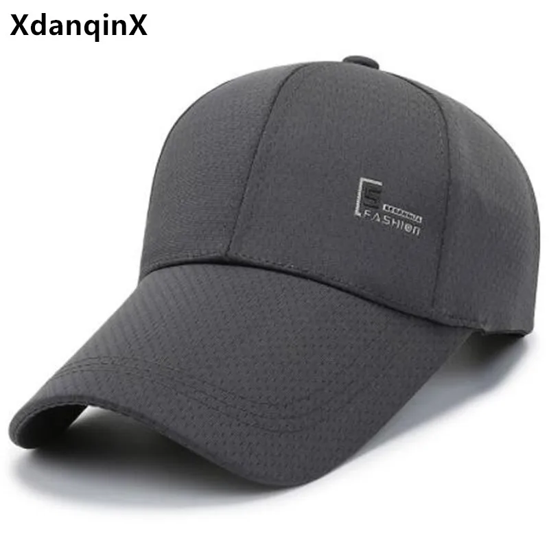 

XdanqinX Summer Men's Extended Brim Baseball Cap Snapback Cap Women's Casual Sports Cap Couples Sunscreen Fishing Hat Travel Hat