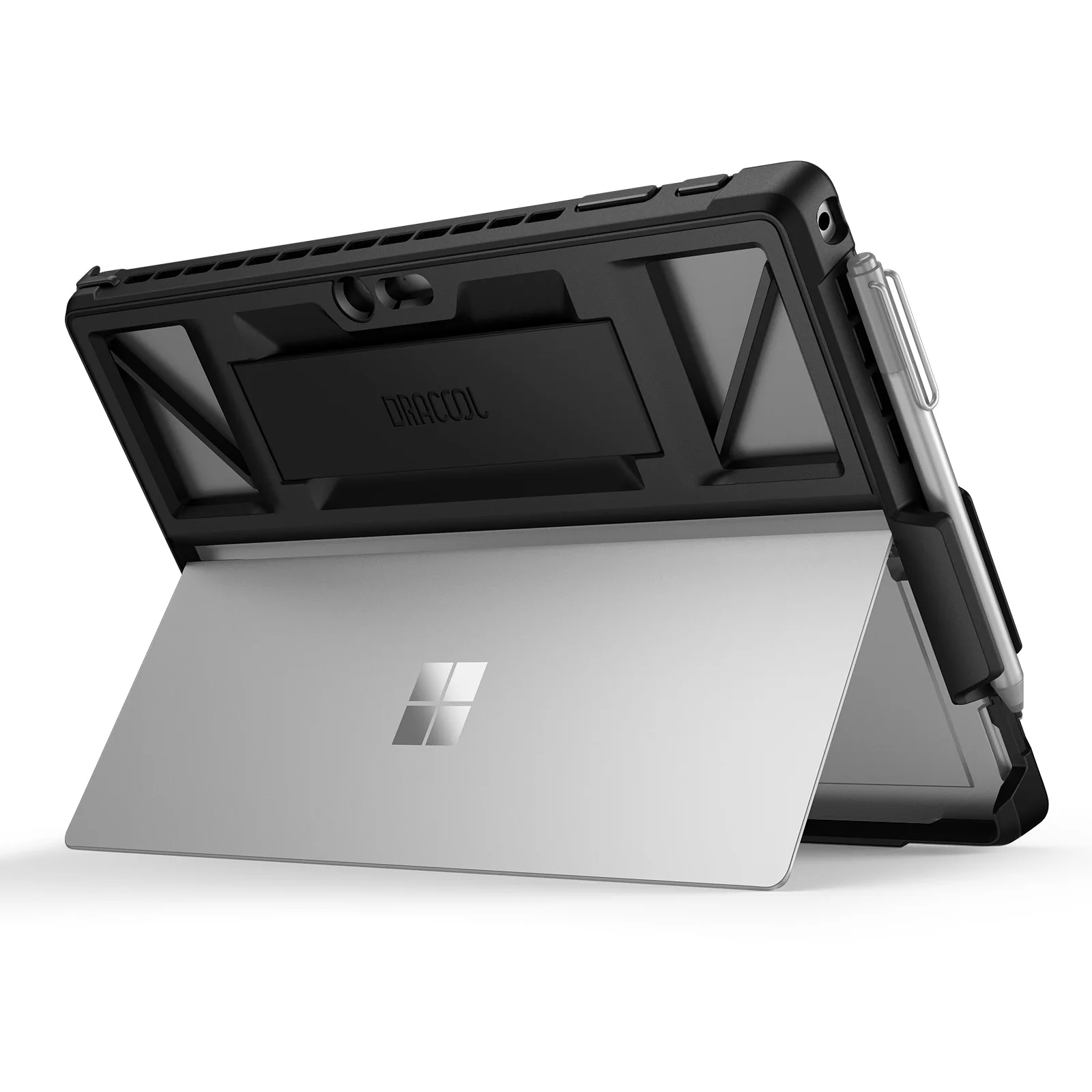 

For 12.3 inch Microsoft Surface Pro7/Pro 7Plus Shockproof Durable Case with Hand Strap Pen Holder Compatible Type Cover Keyboard
