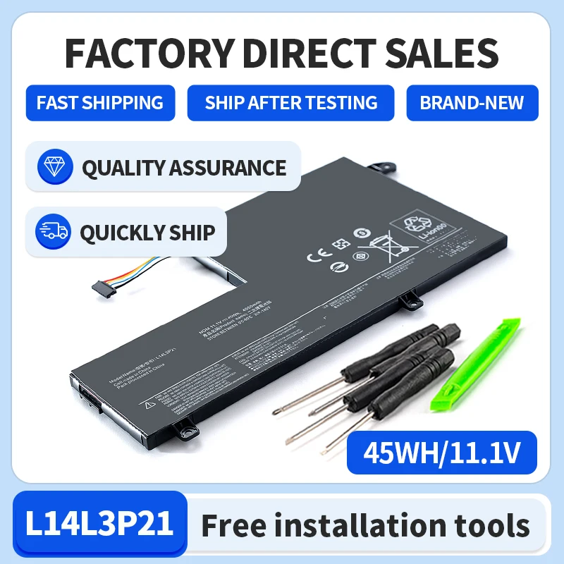 

Somi-L14L3P21 L14M3P21 L14M2P21 3 Battery For Lenovo FLEX 1470,1570,EDGE 2 1580,IdeaPad 720-15IKB 81AG,500S 310S-14 U41-70
