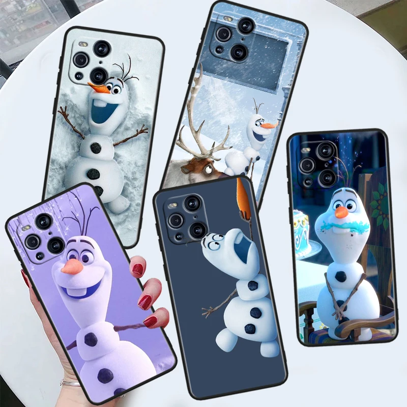 Disney Sven Frozen Per Oppo Find X6 X5 X3 X2 F21S F21 Pro Lite Neo Black Silicone Fundas Soft Cover Capa Phone Case