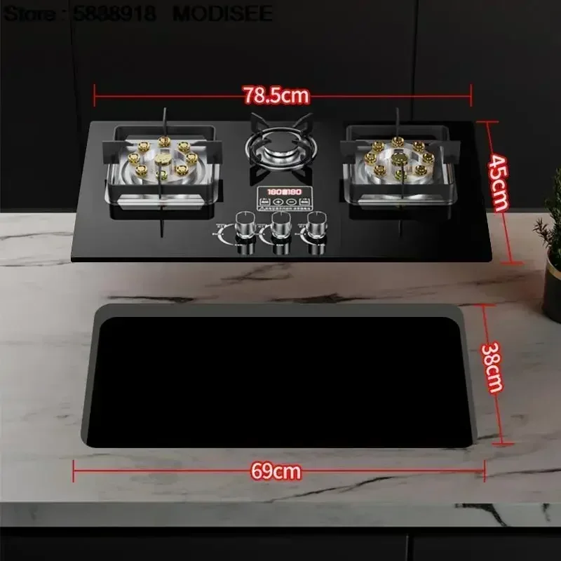 Household gas stove. For liquefied gas or embedded natural gas. Fierce fire. Dual-use. Stoves table. Kitchen hob. New. 3