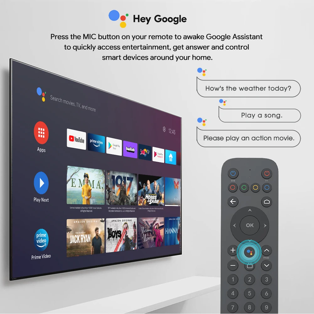 mecool original substituir controle de voz bt controle remoto para caixa tv mecool controle remoto