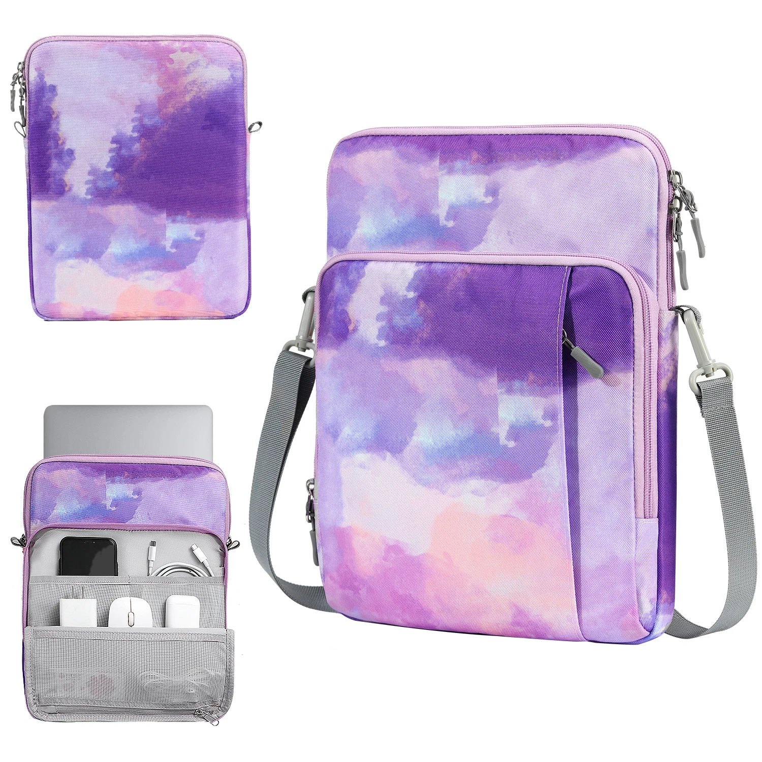 Laptop Sleeve Shoulder Bolsa para Samsung Galaxy Tab s7 Mais s7 fe 12.4 Estojo Protetor para 123 Surface Pro 6ipad Pro 12.9 201
