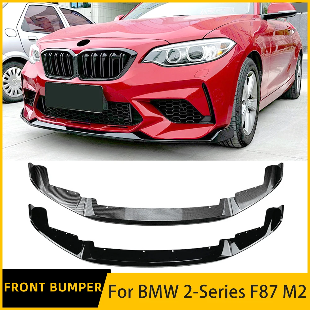 

For BMW 2 Series F87 M2 Front Bumper Lip Spoiler 2016-2021 Side Canard Splitter Diffuser Body Kit Deflector Car Accessories