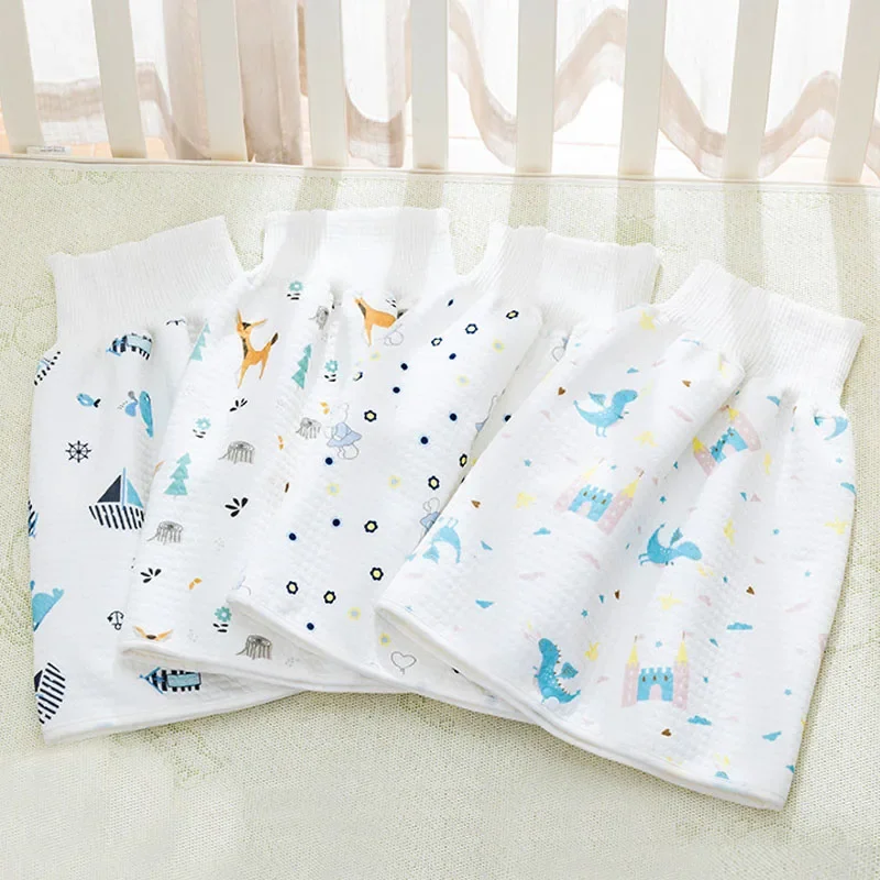 Baby Cotton Diaper Waterproof Skirt Infant Leak-proof Urine Training Pants Cloth Diaper Kids Nappy Sleeping Bed Potty Trainining