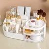 White Drawer Makeup Storage Box Large Capacity Plastic Jewelry Cosmetic Organizer Lipstick Skin Care Sundries Container for Home 1