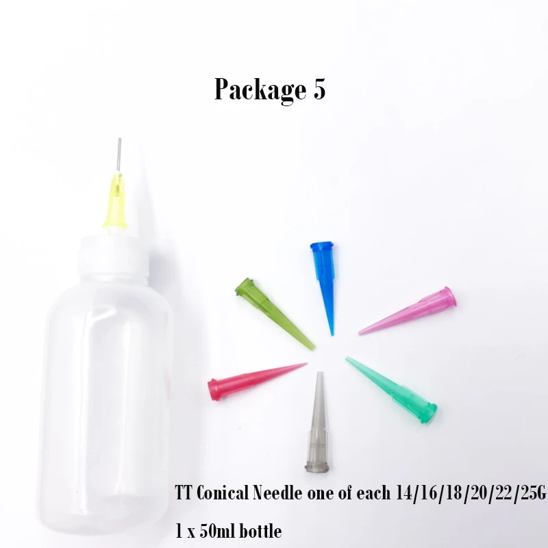 5Pcs/1Pcs 10/20/30/50/100ml Squeeze Bottles Needle Tip PE Glue