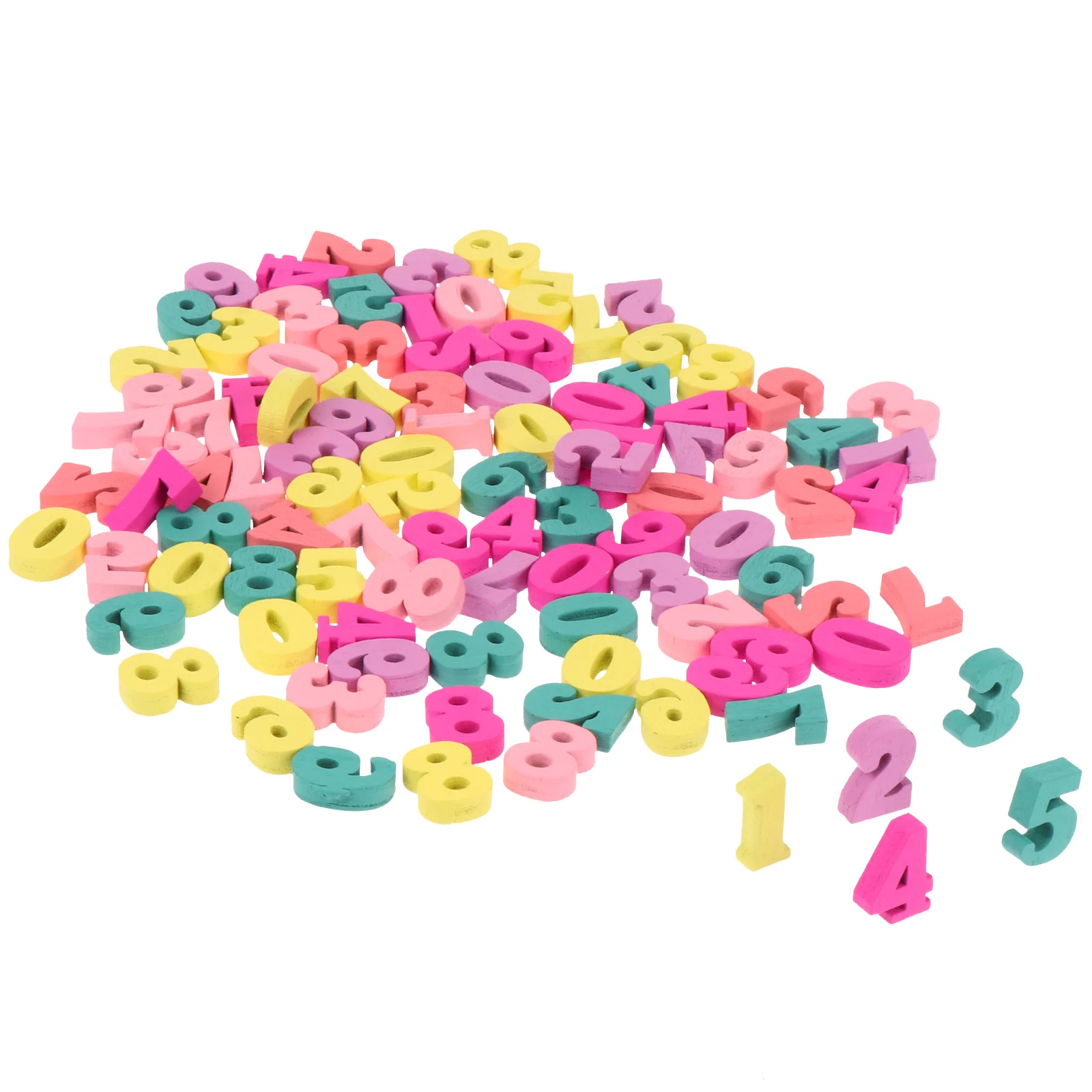 

100 Pcs Wooden Pieces Colored Blocks Decor Colorful Woody Toy DIY Craft Materials Decoration