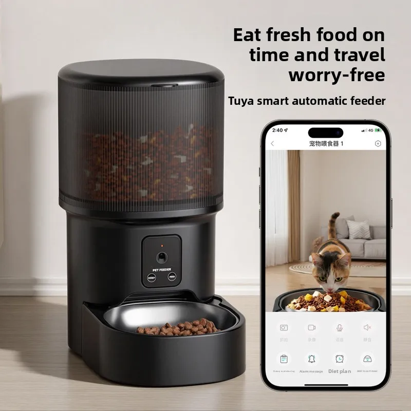 Pet Smart Feeder Timed Feeding Remote Voice Control Home with Video Feeder