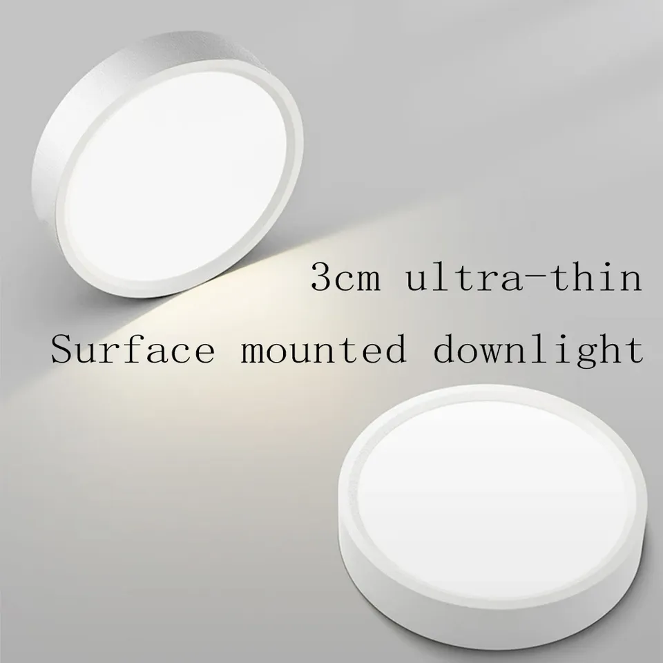 220V LED Ceiling Light 5W 10W 15W 18W Surface Mounted Downlight Ceiling Lamp for Living Room Kitchen Spotlight Panel Lights