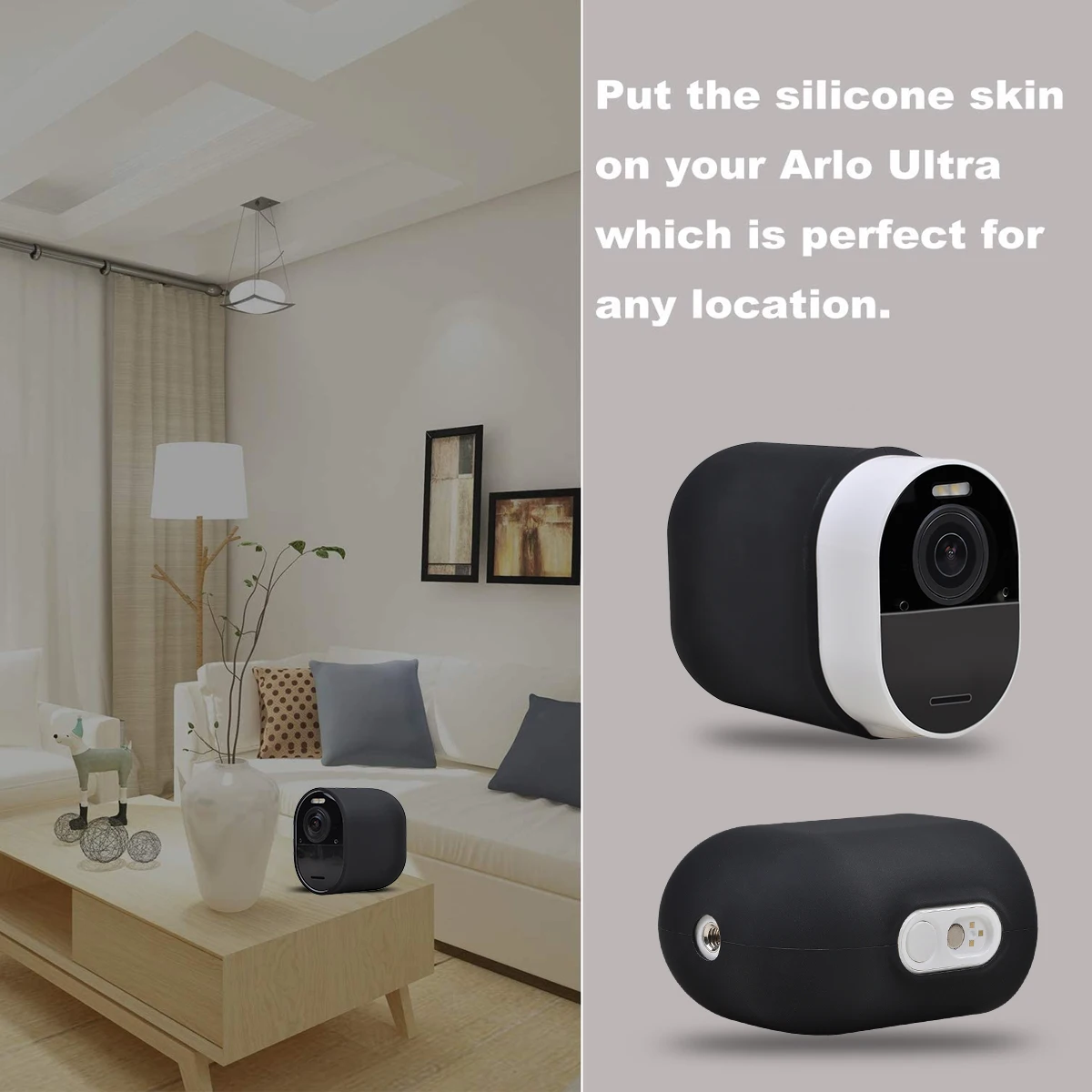 Arlo Ultra/Ultra 2 & Arlo Pro 3/Pro 4용 실리콘 커버 비바람에 견디는 보호 케이스 카메라 보안 스킨