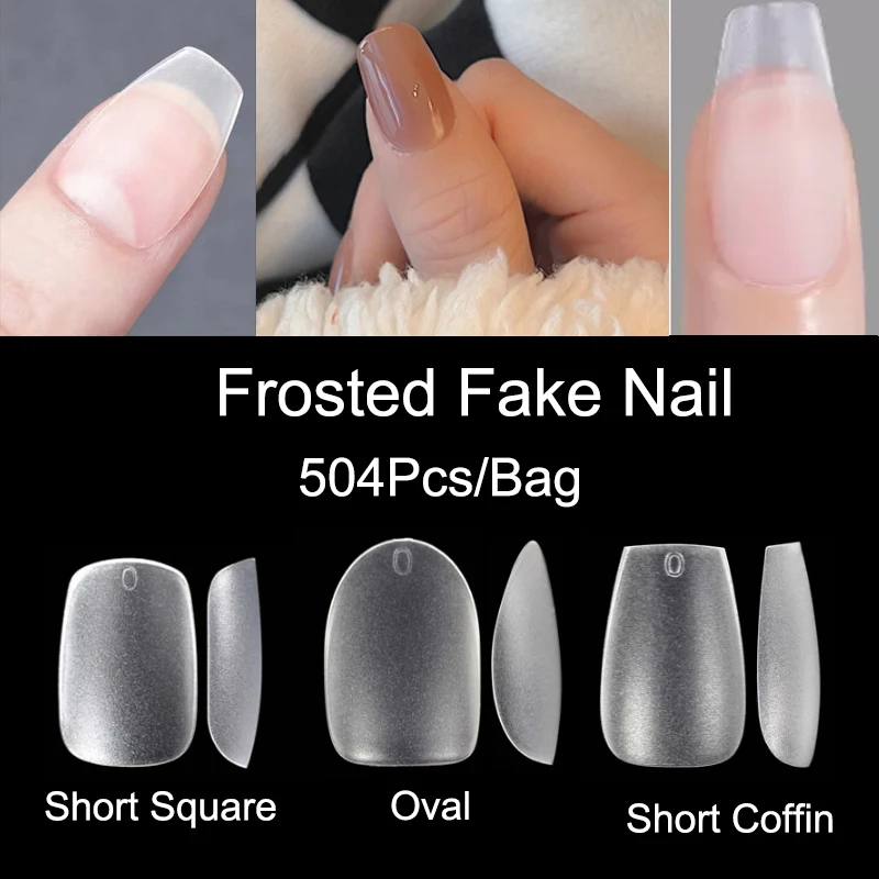 504pcs Frosted Fake Nail American Capsule X Full Cover Nail Tips