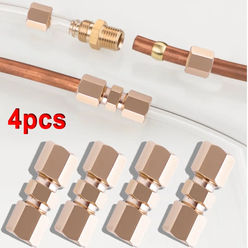 

Car Brake Line Fittings Universal Auto 3/16" Orifice Brass Compression Quality Fitting Connector Straight C5R9 Tools Accessories