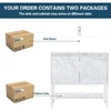 Bathroom Organizers, 48" Bathroom Vanity With Sink Combo, Built-in Power Socket Metal Frame Faucet And 2 Soft-Closing Door, Bath 6