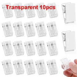 Self Adhesive Multipurpose Wall and Hanging Clips, Pack of 10/20/30 for Home and Office Decor (Transparent 10pcs)