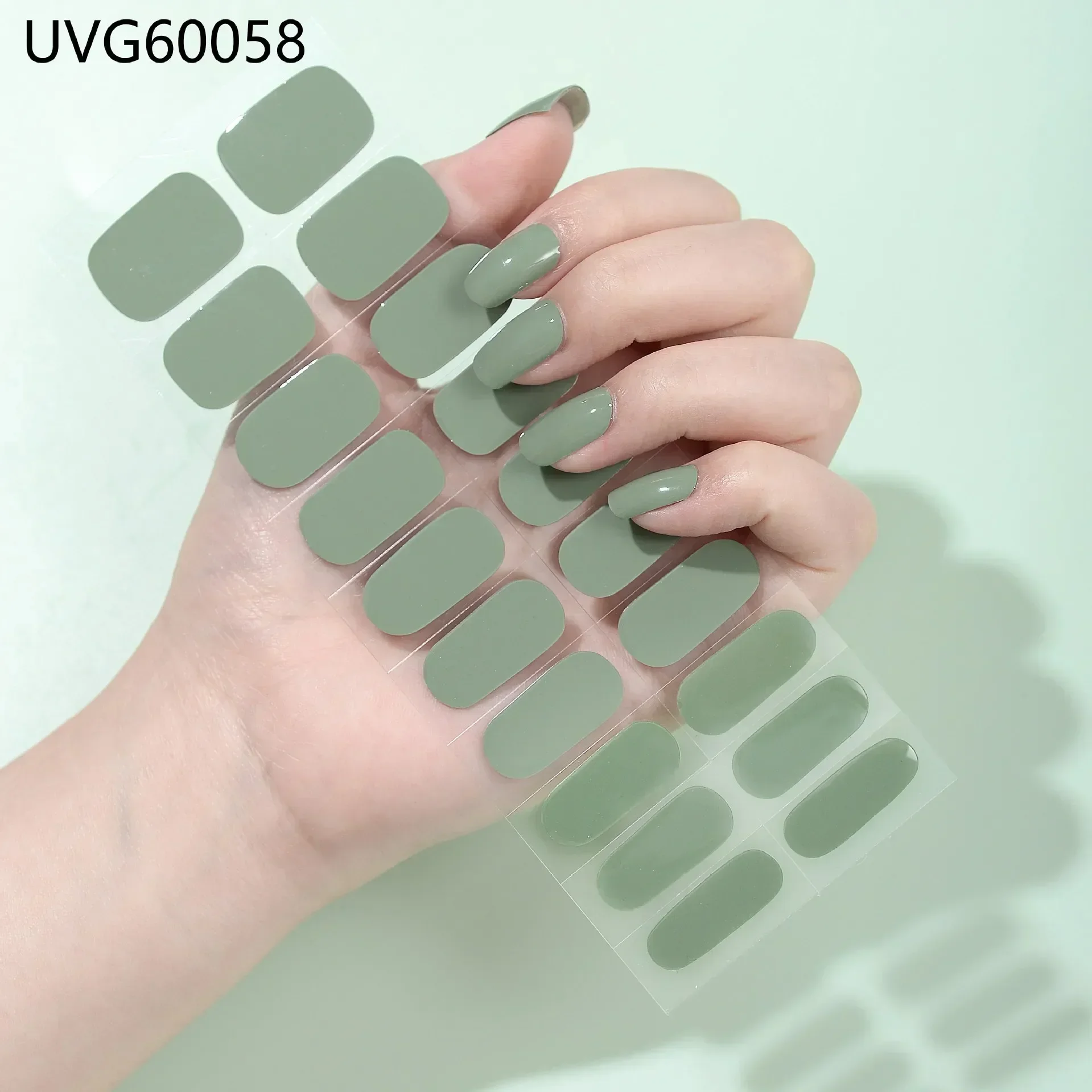 Premium Semi-Cured Nail Wraps Set - Waterproof, Long-Lasting Gel Nail Stickers