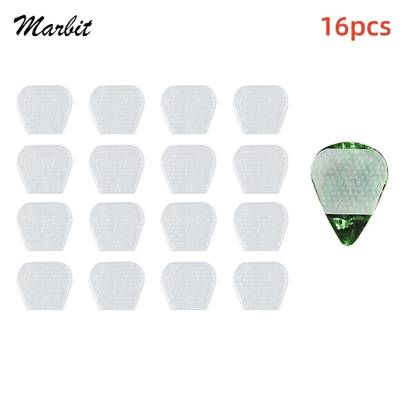 16PcssetNonSlipGuitarPickGripsNewSiliconeAdhesiveSilicone