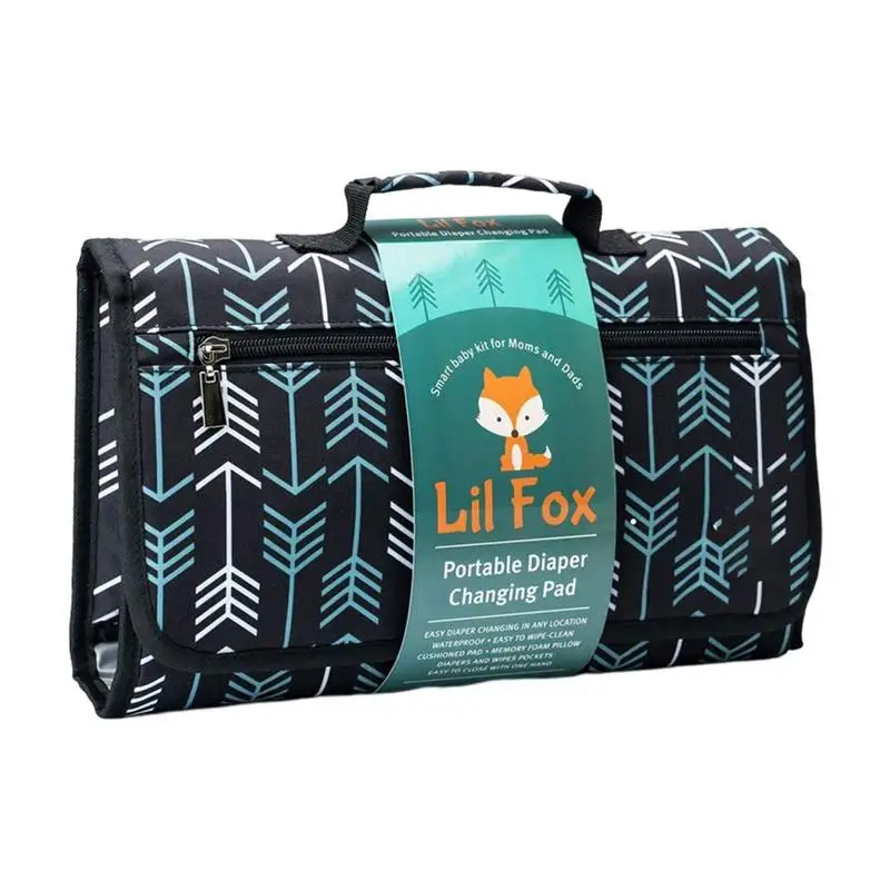 

Baby Changing Pad Waterproof Collapsible Changing Mat For Travel Oxford Cloth Diaper Changing Pad With Memory Foam Pillow New