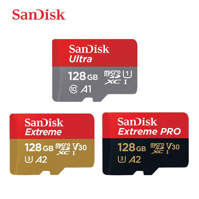 Sandisk Extreme Micro Sd Card 64gb 128gb 256gb 512gb 1tb A2 Flash Card 32gb  A1 Memory Card U3 V30 Tf Card For Phone - Memory Cards - AliExpress