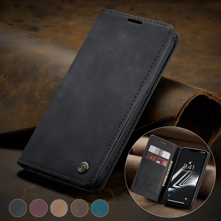 

Wallet Flip Leather Case For iPhone 14 Pro Max 13 Pro Max 12 Pro Max 11 Pro Max SE 2022 X XR XS Max 8 Plus 7 Plus 6 6S Plus 5 5S