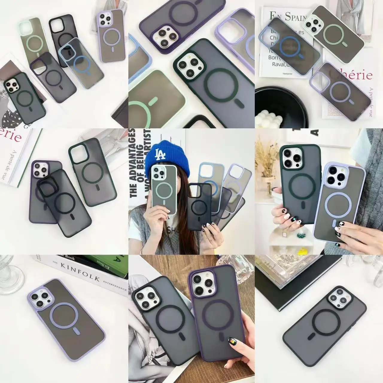 

Magsafe Magnetic Wireless Charging Matte Transparent Acrylic Hard Case For iPhone 13 12 14 Pro Max 11 X XR XS 7 8 Plus SE Cover