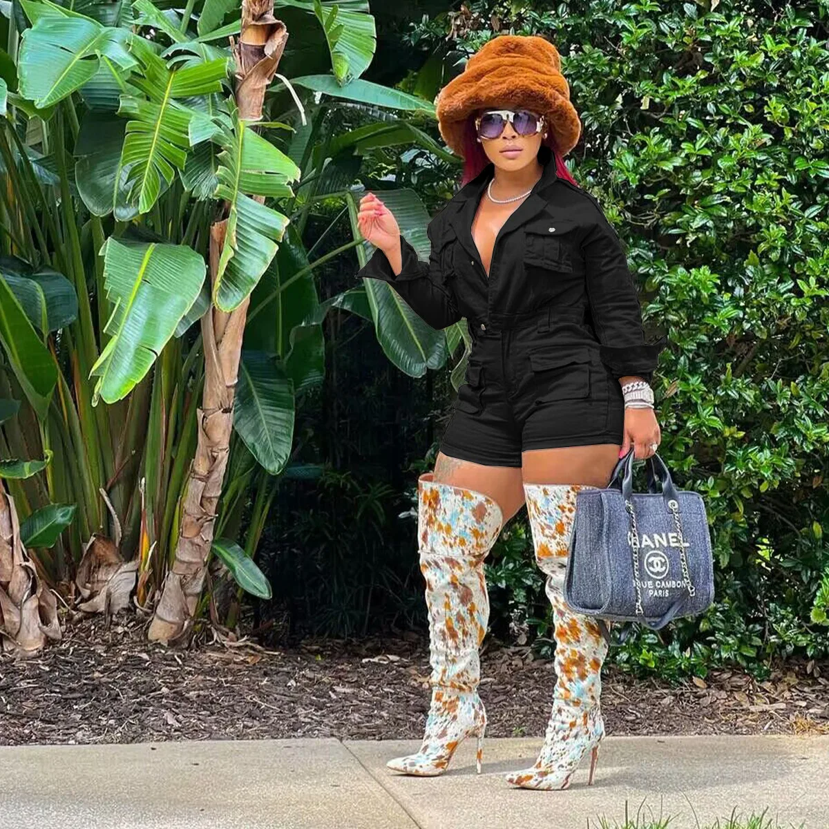 Denim Sexy Jumpsuits Y2K Streetwear 2023 Winter Fall Women Fashion One Piece Bodycon Denim Elegant Jean Club Jumpsuit Bodysuit