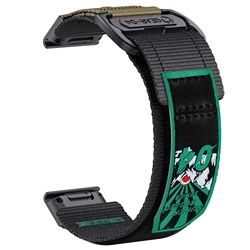 Enhanced QuickFit 26mm Nylon Strap - Durable, Comfortable, and Adjustable Wristband - L - Epix Pro 51mm (Biack army green)