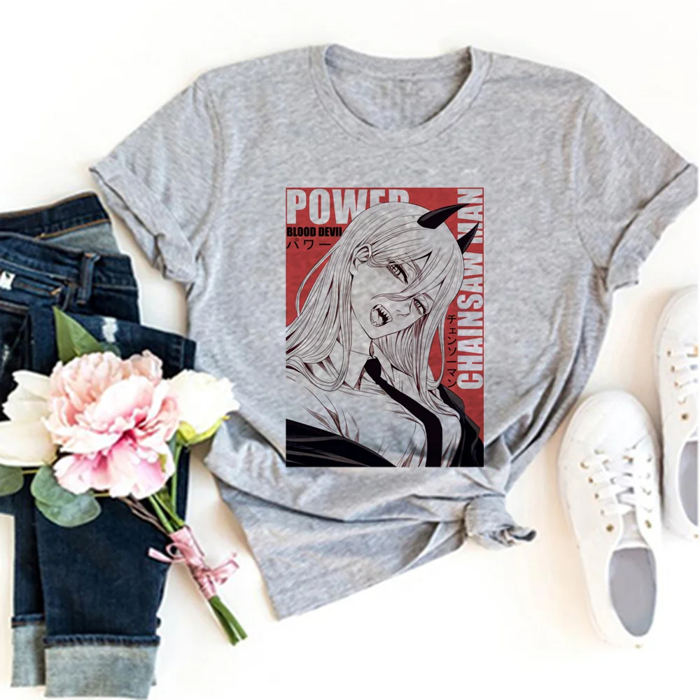 

Chainsaw Man Tee women streetwear Japanese designer top female anime clothes