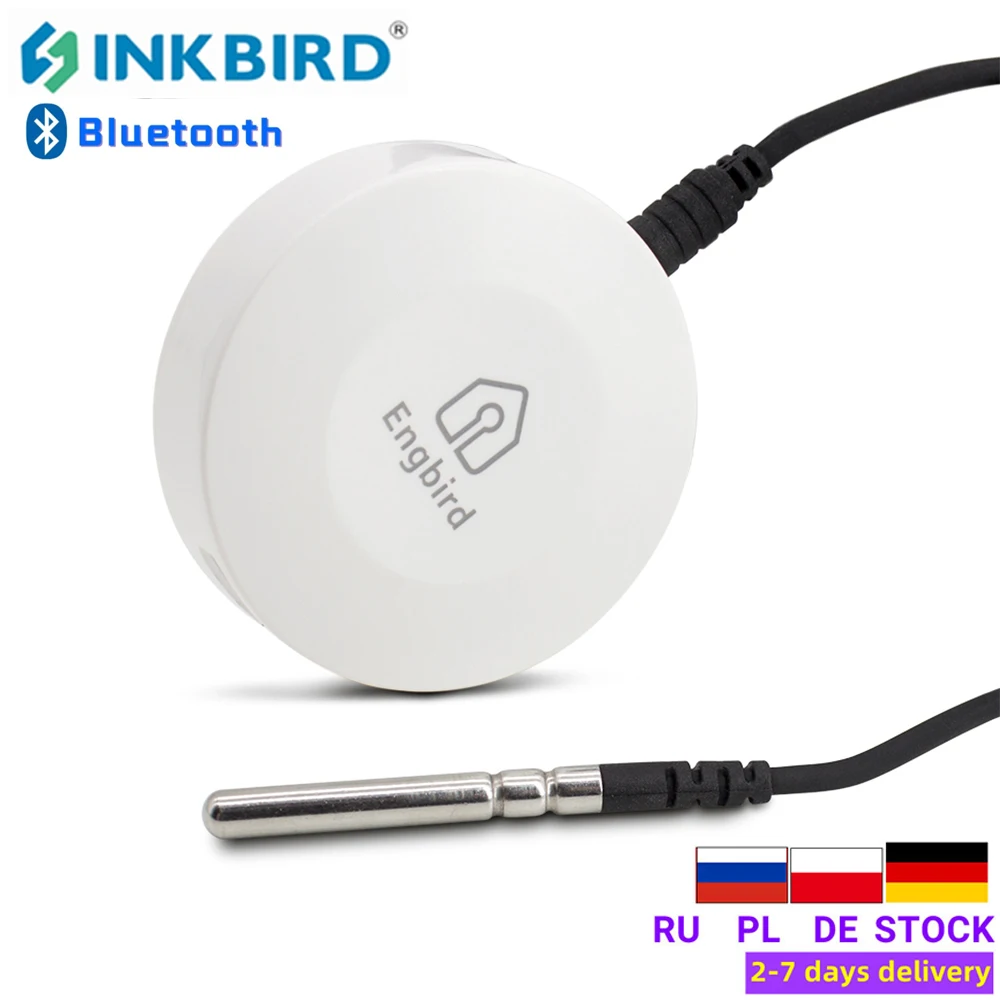 Inkbird Ibs-Th1 Wireless Bluetooth Termometro Igrometro Sensore Data Logger Con Sonda Impermeabile Per La Conservazione Degli Alimenti