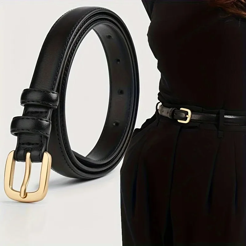 Casual and Fashionable Belt with Simple High-end Needle Buckle Double Ring, Suitable for Daily Wear, Versatile and Convenient
