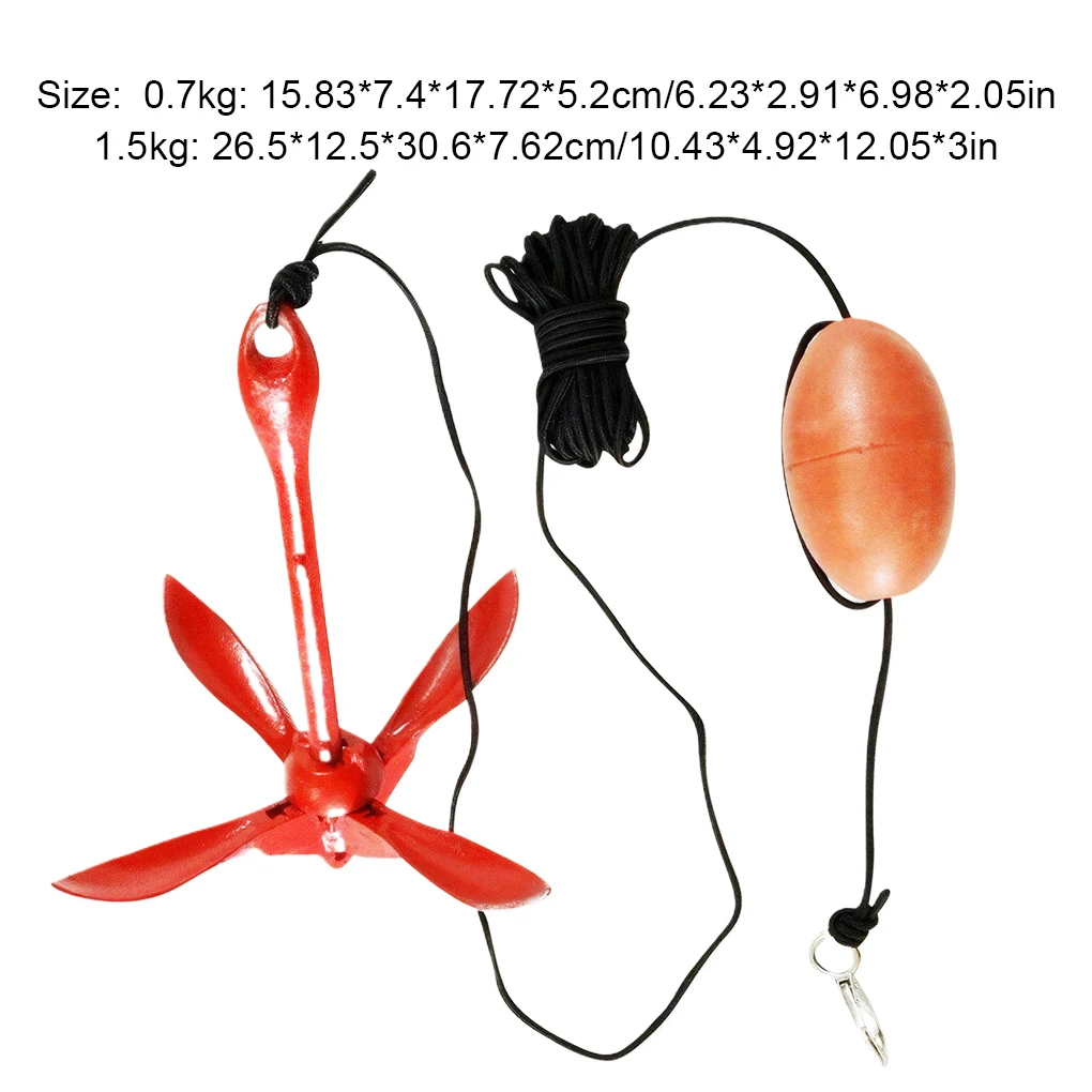 Boat Anchor Set 7/5kg Grapnel Anchor Rope Buoy Bag Kayak Fishing Accessories Paddle Board