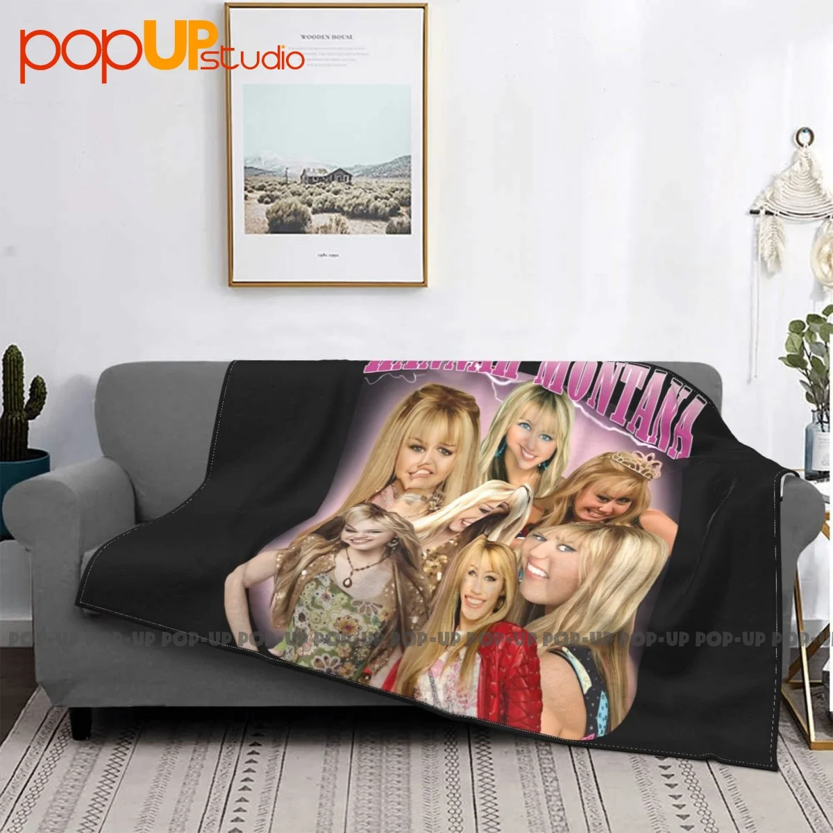 ハンナモンタナマイリーcyrusP-198ブランケット暖かさ新しい