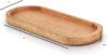 Oval Wooden Tea Tray Serving Table Plate Snacks Food Dish for Tray Fruit Dishes Saucer Dessert Serving Storage Tray 4