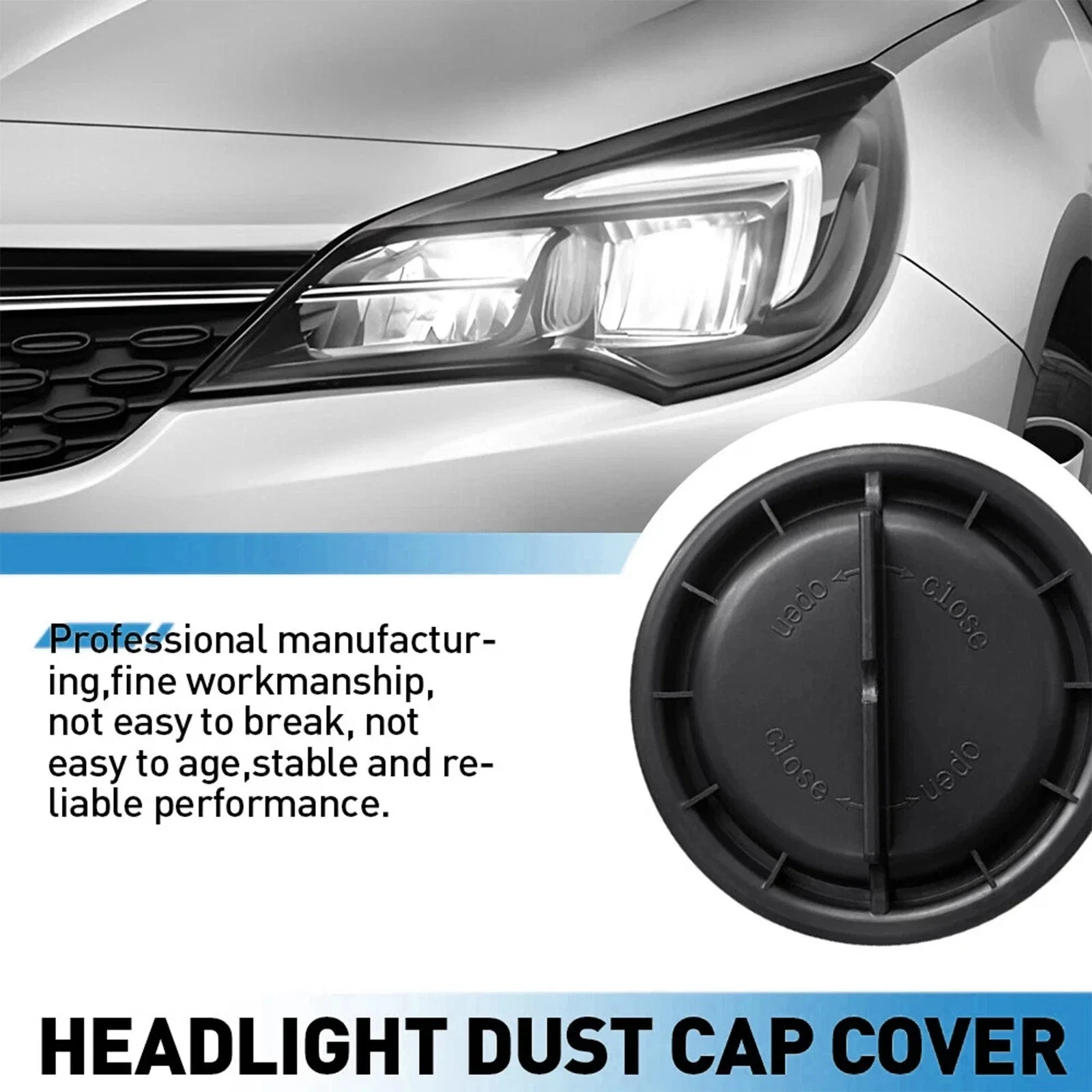 Vauxhall Astra K 2016-2019 및 Insignia 2008-2012용 헤드라이트 더스트 캡 전구 커버 - 교체 부품 번호 63127270076