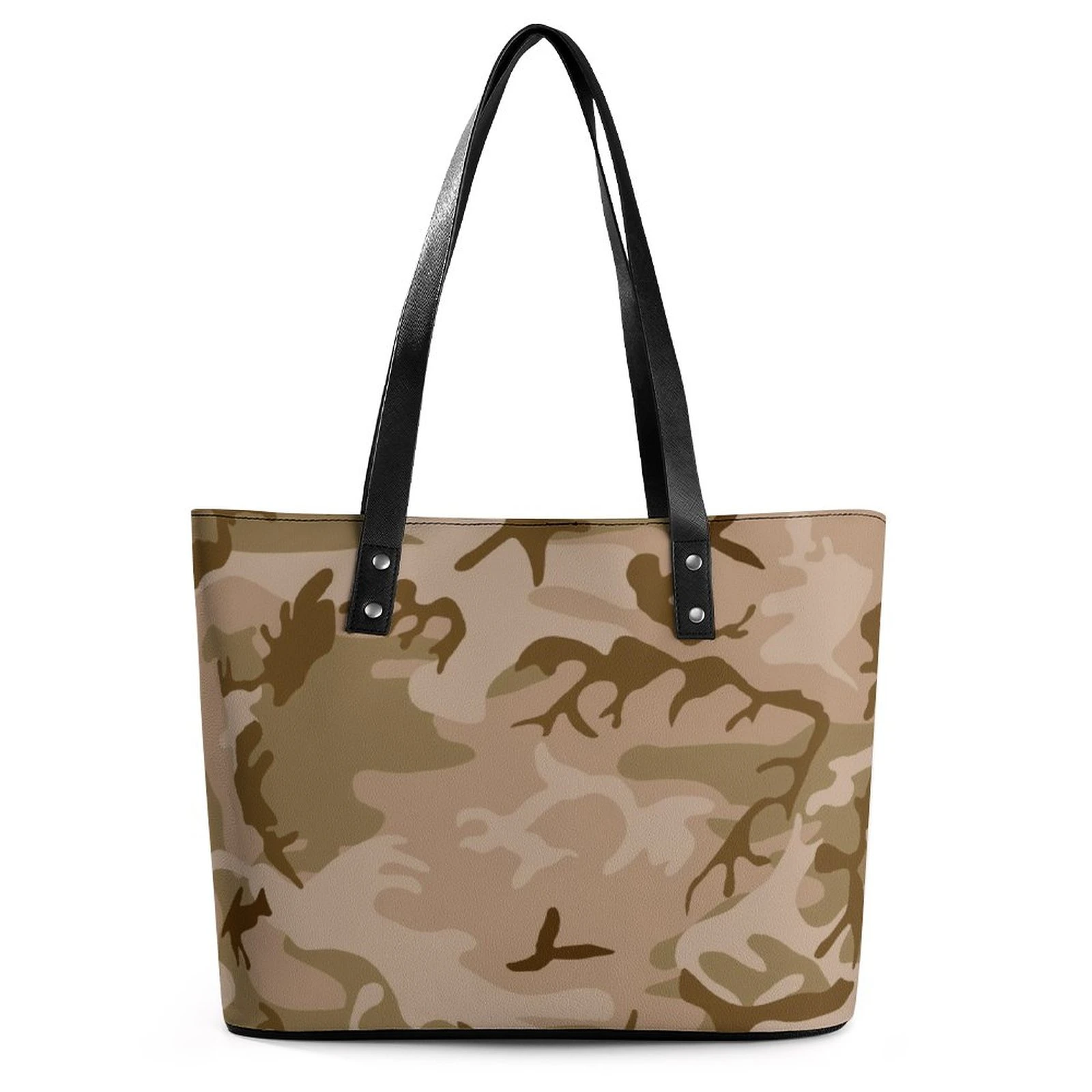 Bolsos de marrón y verde para mujer, bolso de de cuero PU, bolso de mano moderno con asa superior, estampado de viaje| | - AliExpress