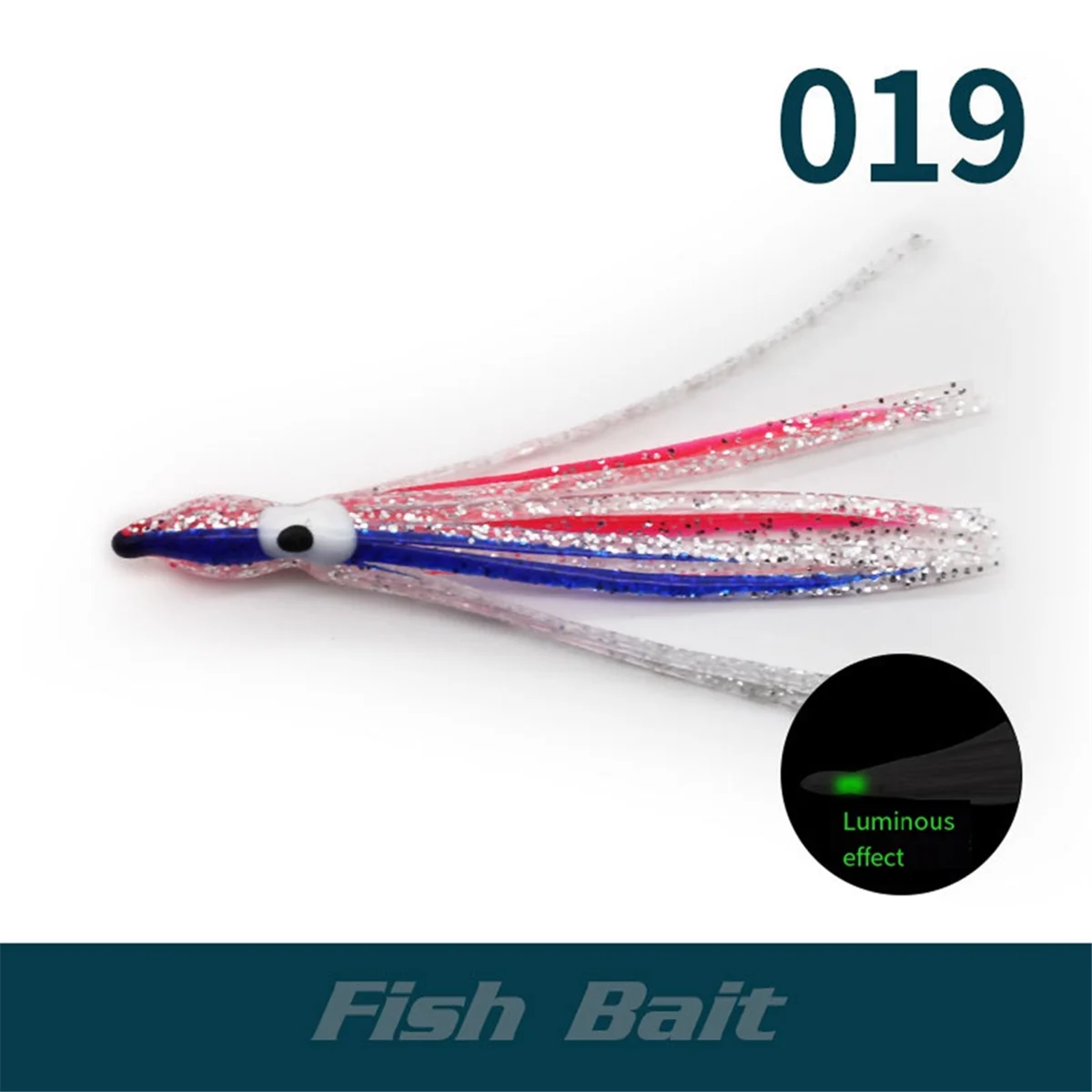 BAAU Luminous Octopus Soft Bait PVC Octopus Bait Multi-Color Fake Fish Sea Fishing Boat Fishing Lure 019