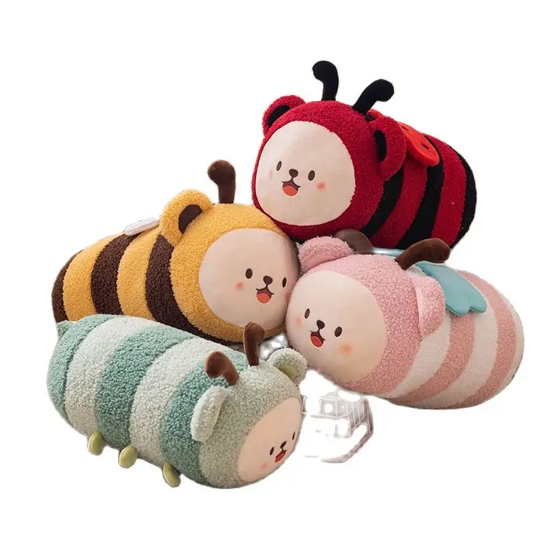 

30/50CM Plush Animals Bees Toys Super Soft Stuffed Sweet Cute Animals Insect Pillow Sofa Cushion For Kids Birthday Gift