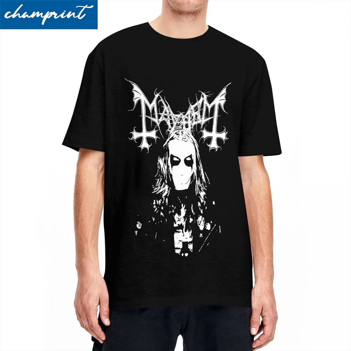 Kawaii Mayhem Norvegia Heavy Metal Band T-Shirt Uomo 100% Cotone Manica Corta Per Yngve Ohlin Girocollo Estate Top Camicie
