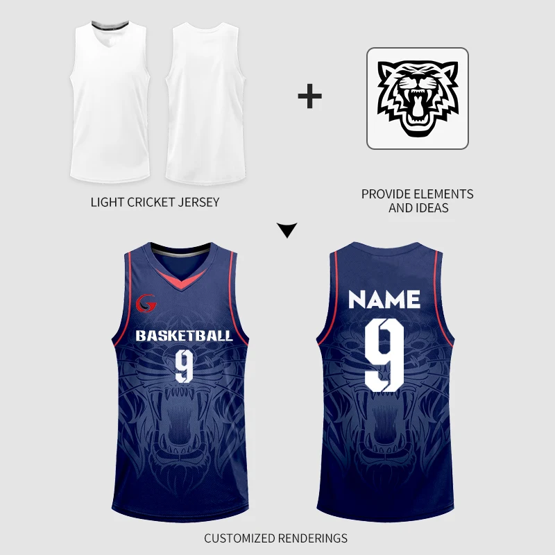 Basketball Jerseys Sublimation Youth Basketball Shirts Mens Breathable Polyester Mesh Fabric Reversible Basketball Uniform