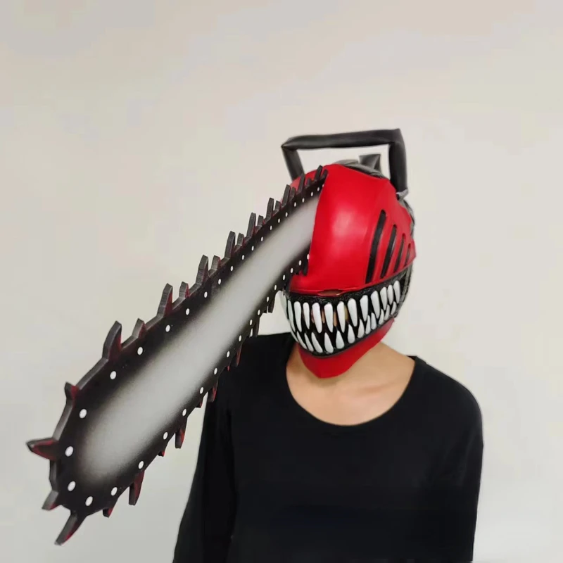 Denji Cosplay Saws Hand Headgear Anime Chainsaw Man Denji Cosplay Latex  Mask Halloween Party Props for Adult - AliExpress