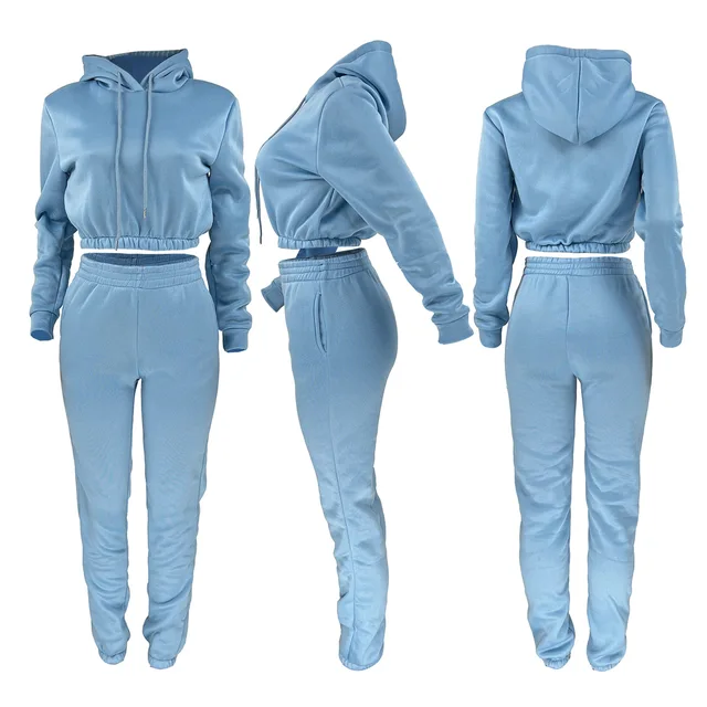 VICOODA Women Autumn Winter Jogging Suits Sport Suit Hooded Sweater Fleece  Training Running Sport Clothes Gym Sports Tracksuit 