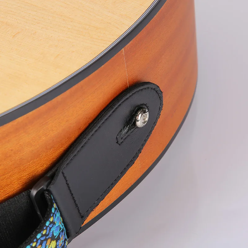 Boston Terrier Guitar Strap - Adjustable 2.1" Wide Bee Sunflower Print For Acoustic & Electric Guitars
