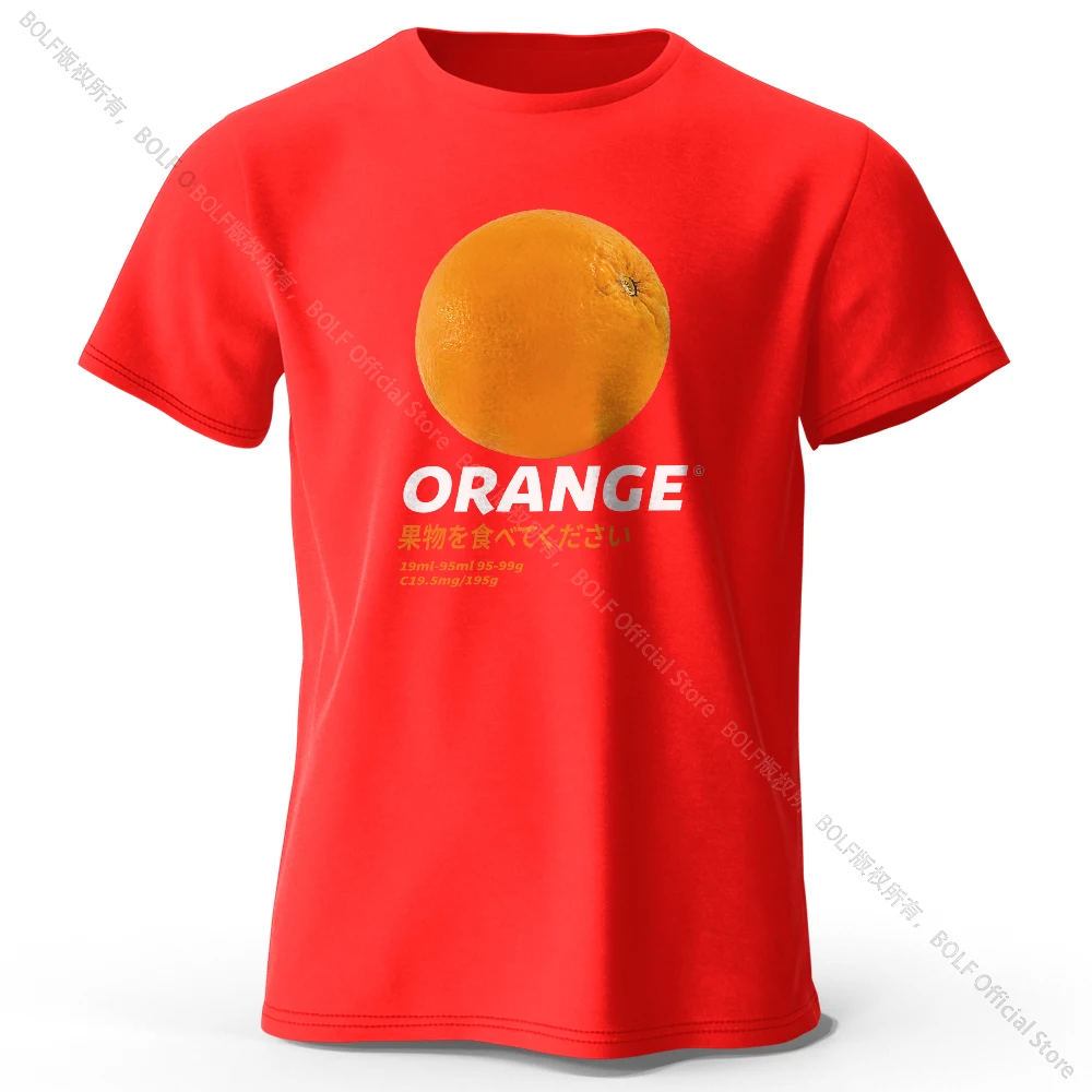 Fresh & Vibrant Orange Fruit Print T-Shirt - Soft & Comfortable Pure Cotton Summer Top