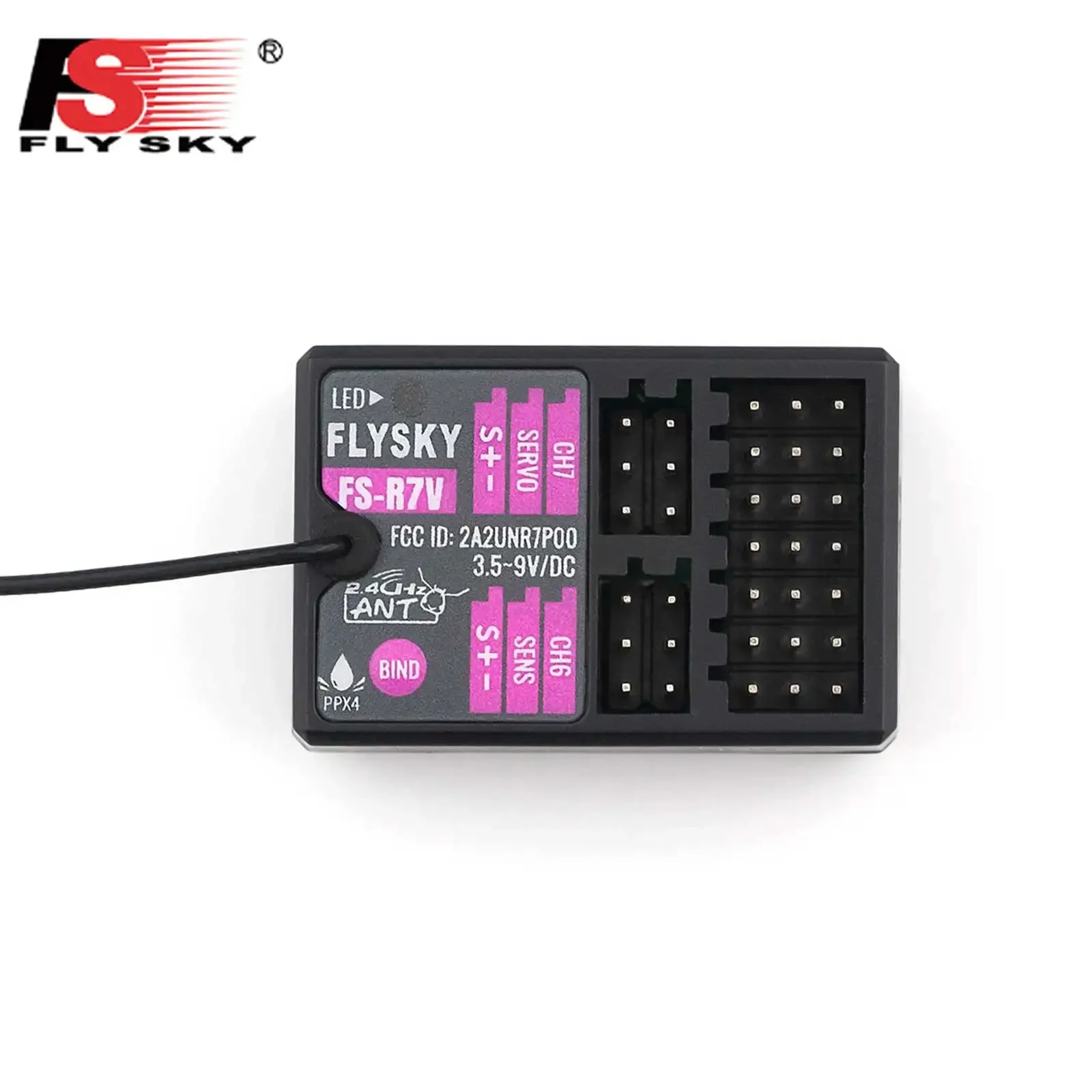Flysky Receiver FS-R7V 7CH 2.4G Receiver Can Be PPM/IBUS Output for Remote Control Car Boat 1