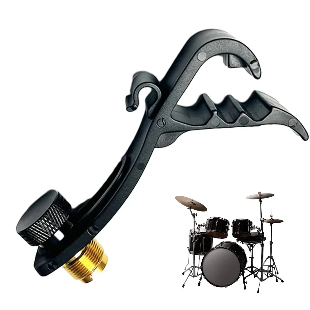 1PC Drum Microphone Clip Adjustable Mic Clamp Holder Stand Drum Rim Mount Clamp Anti Shake Adjustable Mic Mount Accessories microphone mount clamp
